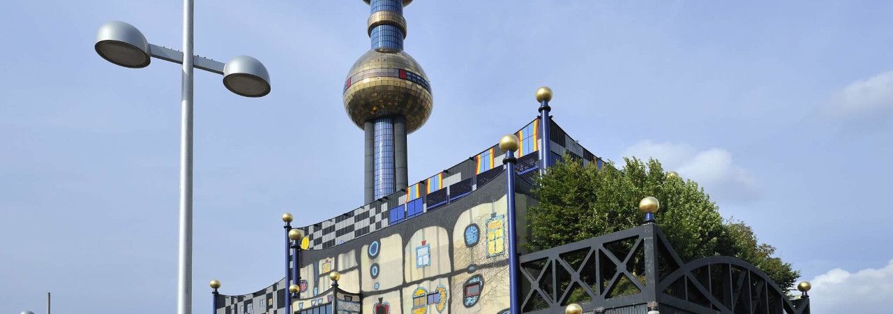 Gesamtansicht der Müllverbrennungsanlage Spittelau
