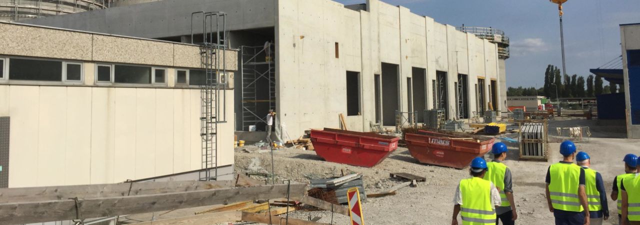 Besichtigung einer Baustelle