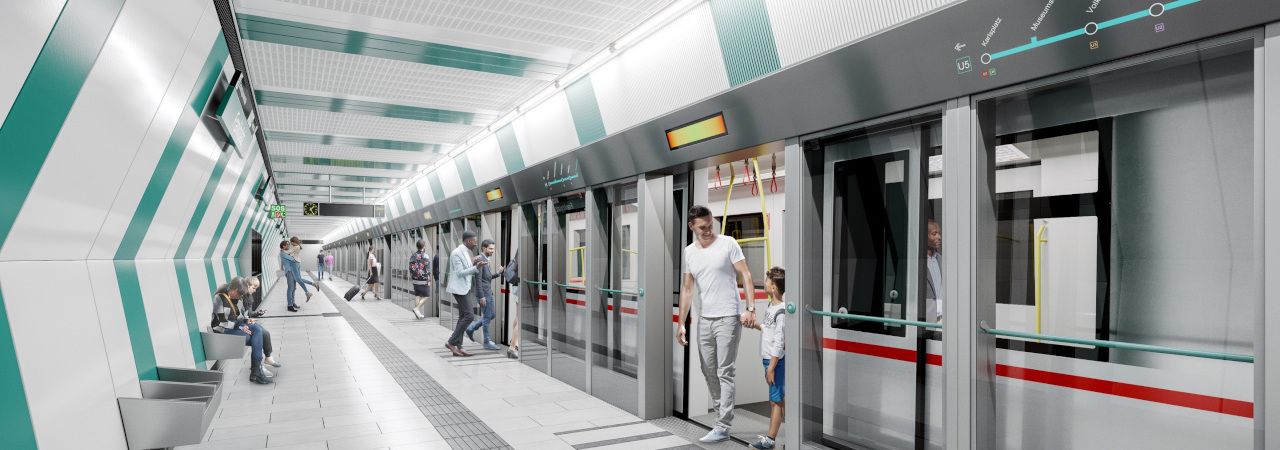 Visualisierung einer neuen U5-Station