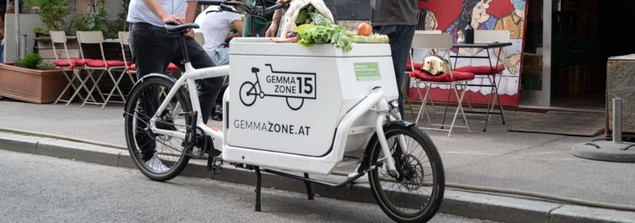 Ein E-Lastenrad