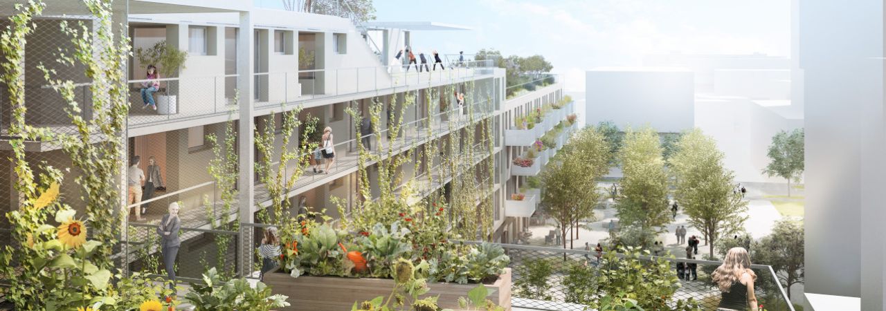Visualisierung des Nebaus in der Hirschstettner Straße 37A