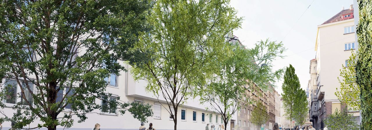Menschen in einer Straße