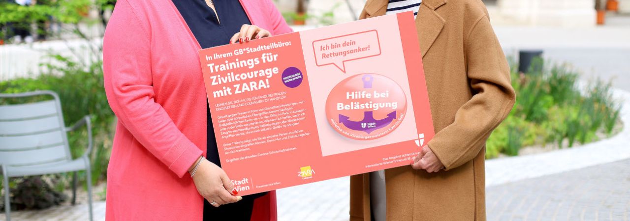 Informationsplakat für die Zivilcourage-Trainings