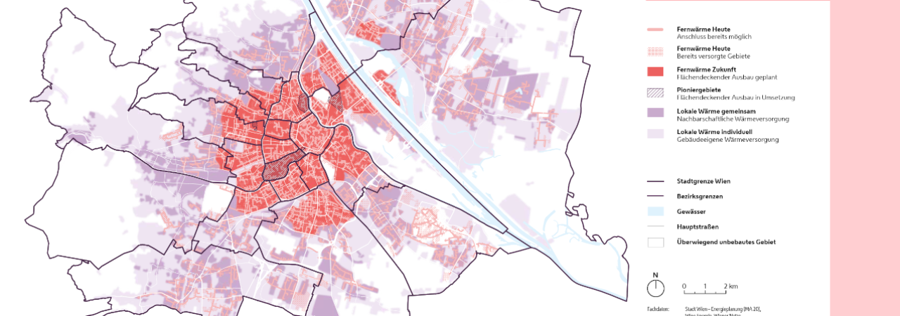 Ausschnitt aus dem Wiener Wärmeplan