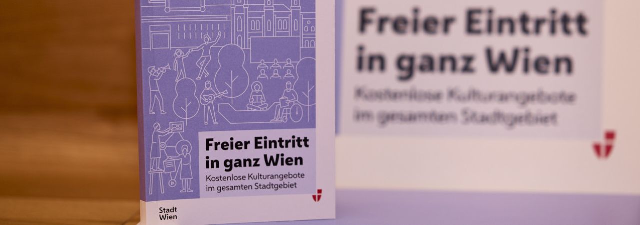 Cover der neuen Broschüre 'Freier Eintritt in ganz Wien'