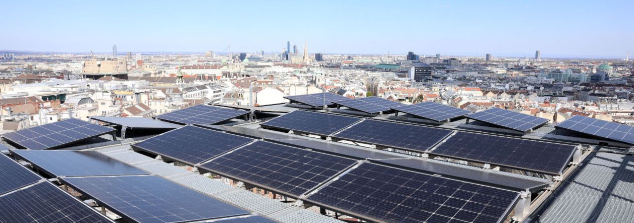 PV-Anlage auf einem Dach.
