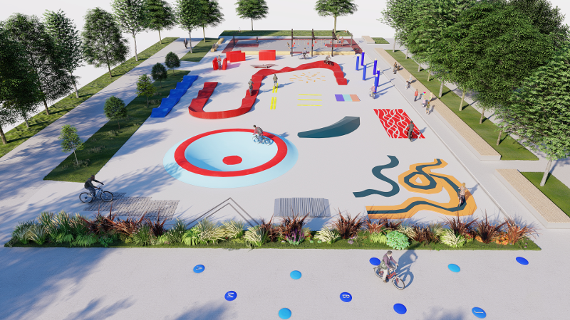 3D-prikaz Motorički park za djecu i tinejdžere