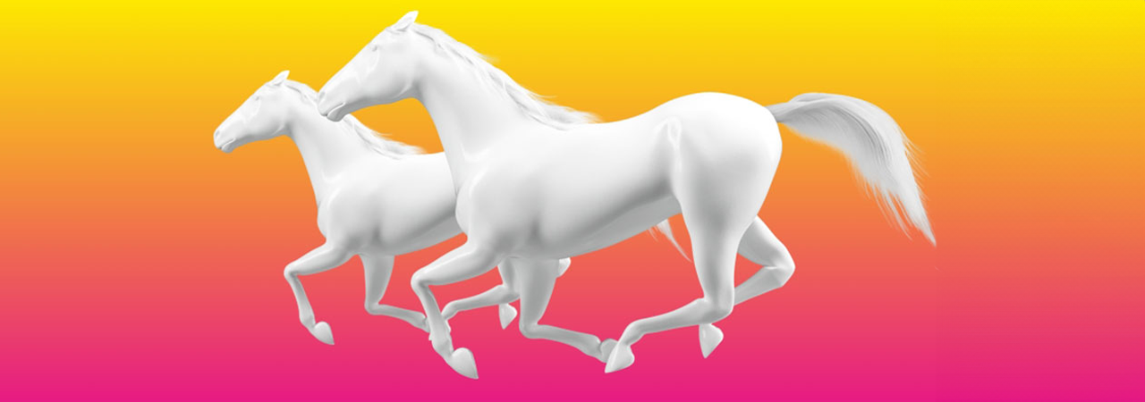 running white horses