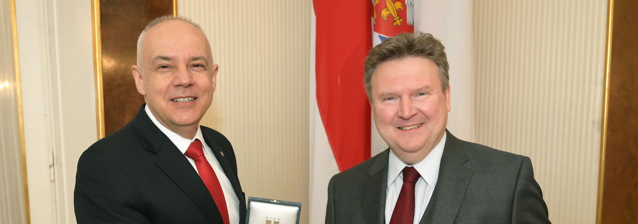 Belgrader Bürgermeister Zoran Radojičić und Bürgermeister Michael Ludwig