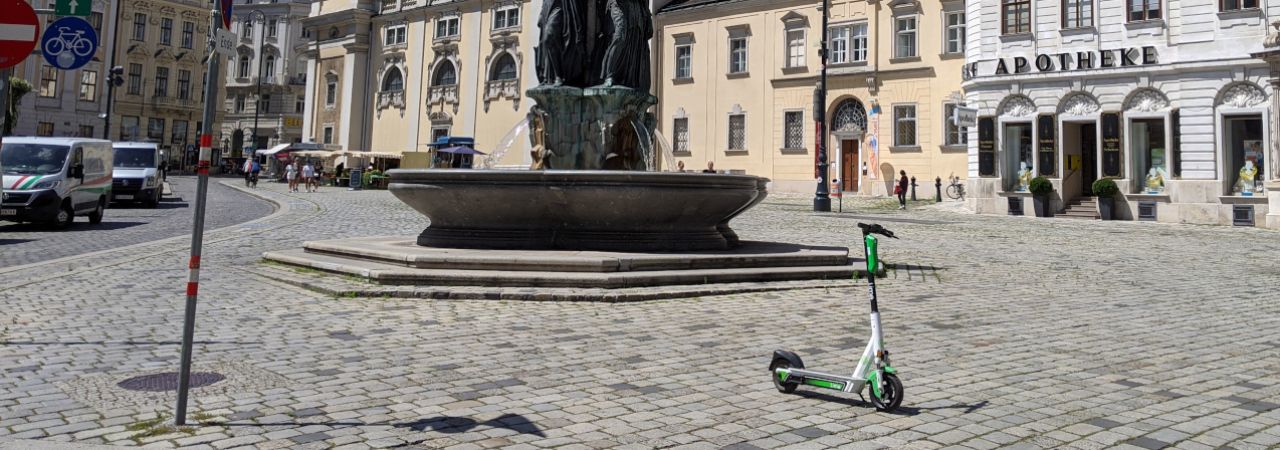 E-Scooter auf der Freyung