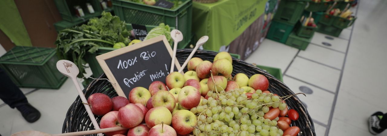 Ein Korb mit Obst