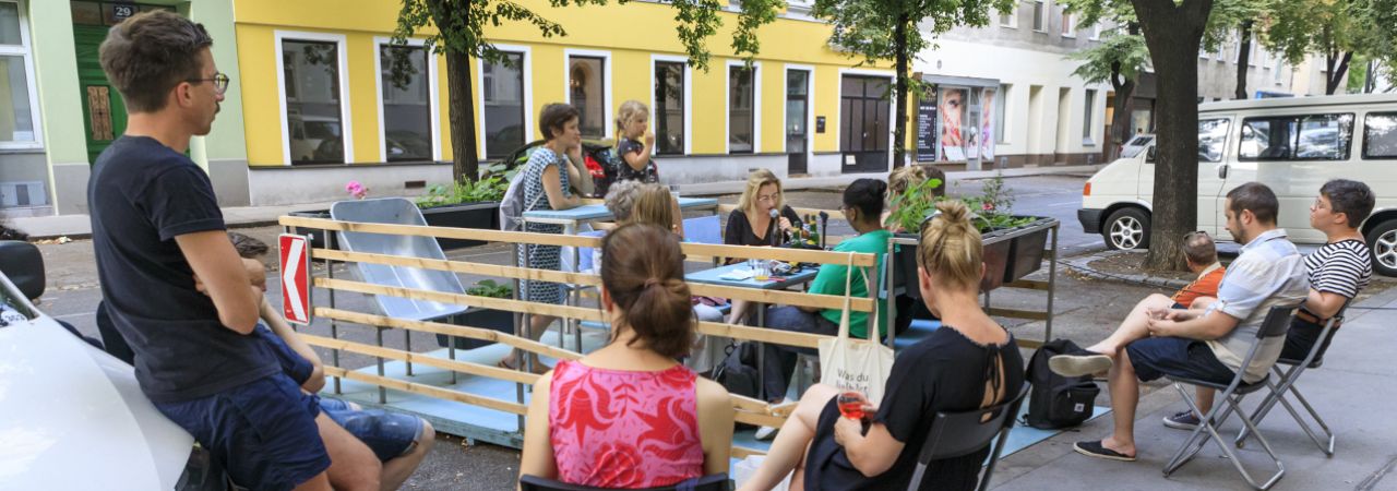 Veranstaltung in einer Grätzl-Oase