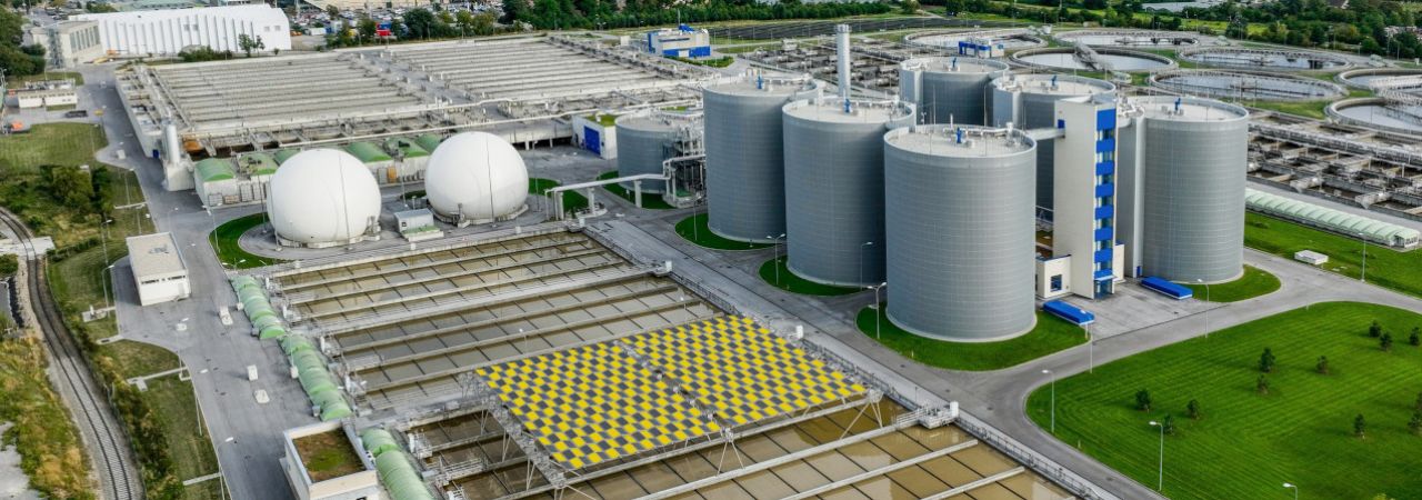 Visualisierung des Solarfaltdachs in der Hauptkläranlage