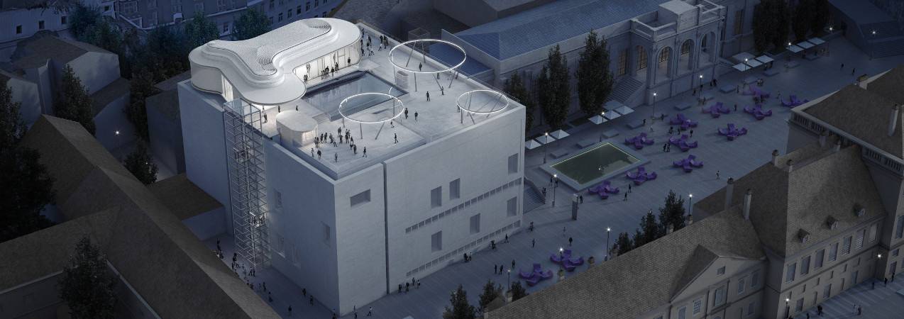 vizualizacija novog projekta na krovu muzeja