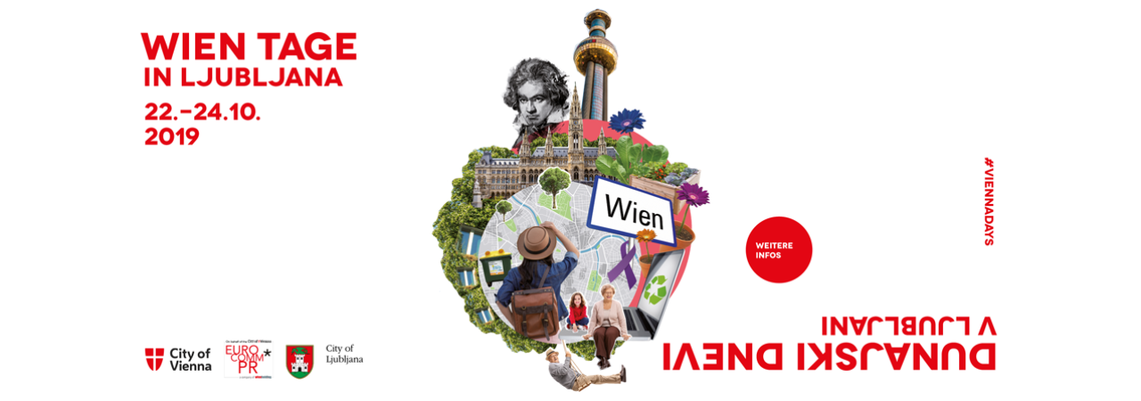 Werbebanner der Wien Tage Ljubljana 2019, Copyright: Eurocomm-PR