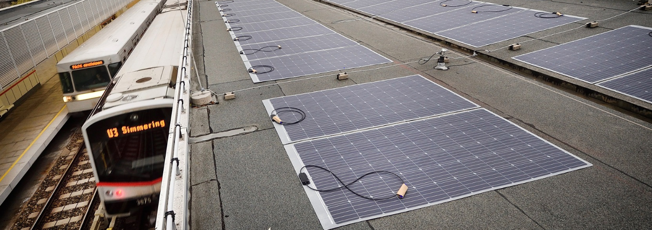Solarni moduli na krovu metroa
