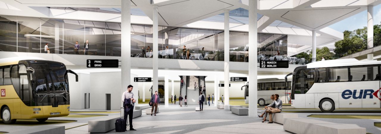 Visualisierung neuer Fernbusterminal