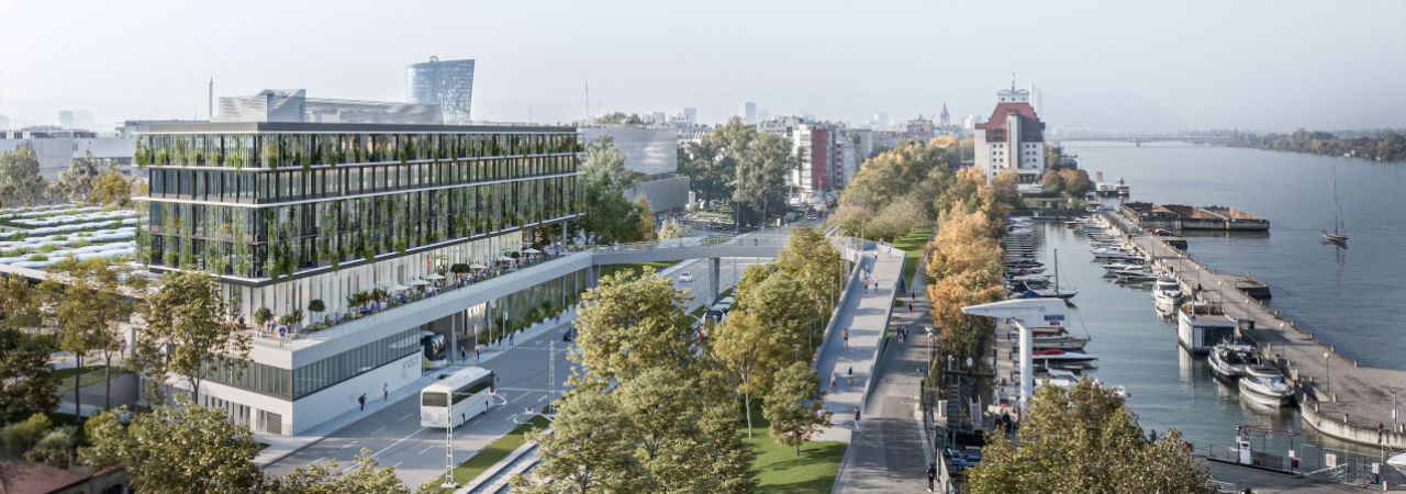 Rendering des neuen Internationalen Fernbus-Terminals