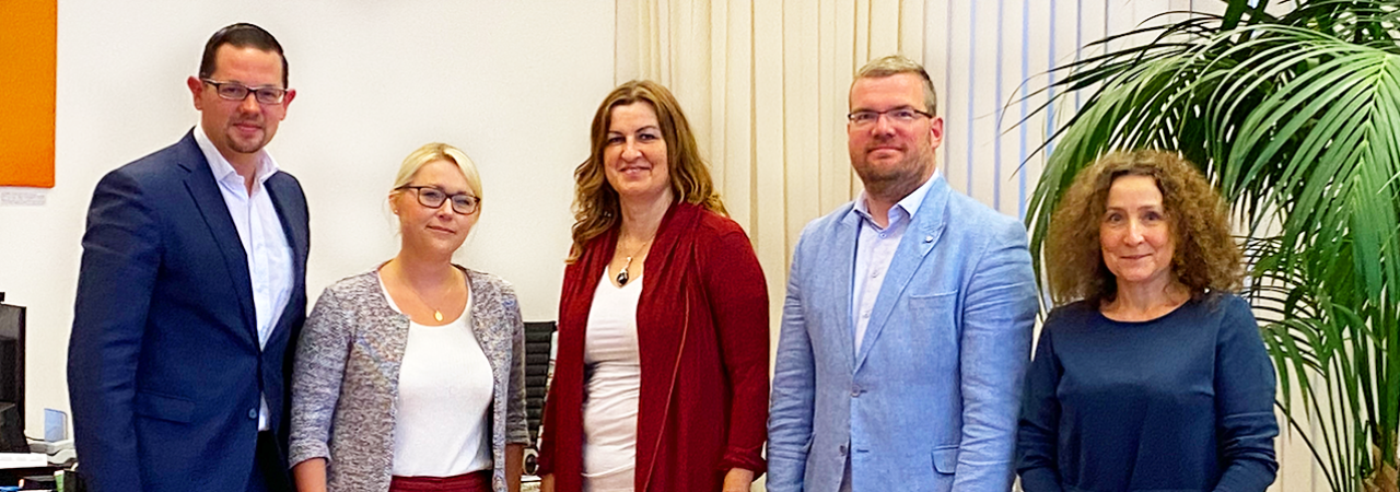 V.l.n.r.: Martin Schipany, Marta Spannring , Abteilung Presse- und Informationsdienst (MA 53); Brünner Gemeinderätin Katerina Jarošová; Jakub Geisler, Marketing und Tourismus Brünn; Monika Koppová, Internationale Beziehungen Brünn